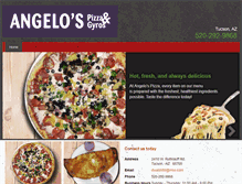 Tablet Screenshot of angelospizzatucson.com